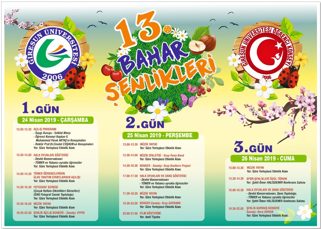 GİRESUN ÜNİVERSİTESİ BAHAR ŞENLİKLERİ (2019)